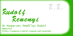 rudolf remenyi business card